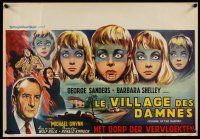 9y774 VILLAGE OF THE DAMNED Belgian '60 different art of George Sanders & strange kids by Wik!