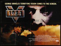 9y206 1984 British quad '84 George Orwell, John Hurt, creepy image of Big Brother!