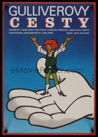 9y383 GULLIVER'S TRAVELS Czech 11x16 '85 animated Gulliver's Travels, Jaros art!