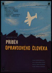 9y416 STORY OF A REAL MAN Czech 11x16 '66 Povest o nastoyashchem cheloveke, cool art of aircraft!