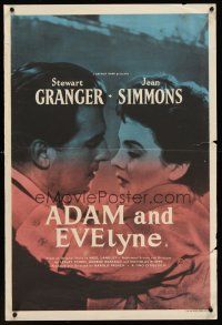 9y246 ADAM & EVALYN English double crown '50 Stewart Granger & sexy Jean Simmons!