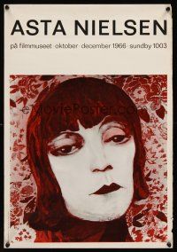 9y020 ASTA NIELSEN Finnish '66 art exhibition of the actress' work!