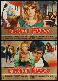 9y164 NIGHT OF THE BLOOD MONSTER 8 Italian photobustas '70 Jess Franco, Chris Lee, Maria Schell!