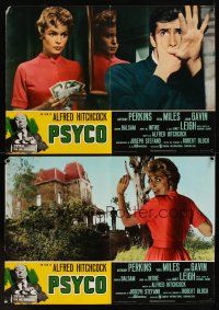 9y166 PSYCHO 6 Italian photobustas R70s sexy Janet Leigh, Anthony Perkins, Alfred Hitchcock!