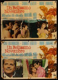 9y169 THAT SPLENDID NOVEMBER 7 Italian photobustas '68 Gina Lollobrigida, Gabriele Ferzetti!