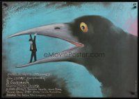 9y256 AFTER HOURS Polish 27x38 '87 Martin Scorsese, different art of man in bird mouth by Pagowski!