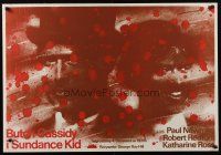 9y269 BUTCH CASSIDY & THE SUNDANCE KID Polish 27x38 '83 different art of Newman & Robert Redford!