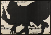9y296 HIGH ANXIETY Polish 27x38 '79 Mel Brooks, great different detective art by Jakub Erol!