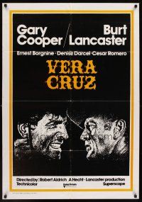 9y007 VERA CRUZ South African R70s best close up artwork of cowboys Gary Cooper & Burt Lancaster!