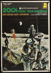 9y067 2001: A SPACE ODYSSEY Turkish '68 Stanley Kubrick, cool different space artwork!