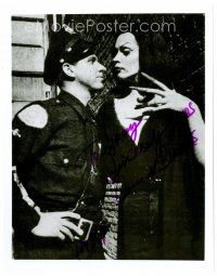 9z241 CONRAD BROOKS signed 8x10 REPRO still '80s as cop with Vampira from Plan 9 From Outer Space!