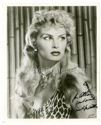 9z251 IRISH MCCALLA signed 8x10 REPRO still '80s c/u in leopardskin as Sheena: Queen of the Jungle!