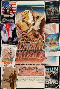 9z003 LOT OF 52 FOLDED ONE-SHEETS '69 - '88 Blazing Saddles, Tom Horn, Fatal Attraction + more!