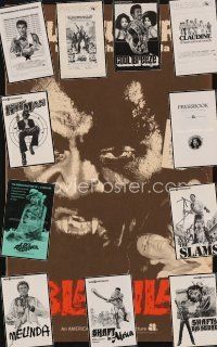 9z017 LOT OF 22 BLACK CAST/BLAXPLOITATION PRESSBOOKS '72 - '77 Blacula, Shaft sequels + more!