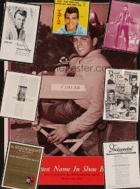 9z024 LOT OF 7 FABIAN PROMO MATERIAL '59 to promote Hound Dog Man, includes mint 45 RPM record!