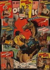 9z026 LOT OF 8 MONTE HALE WESTERN COMIC BOOKS '49 - '56 the B-western star in his own comic!