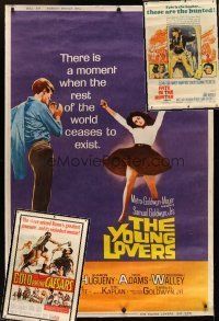 9z039 LOT OF 3 UNFOLDED 40x60s '64 Young Lovers, Fate is the Hunter, Gold for the Caesars!