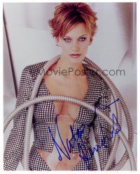9z271 NATASHA HENSTRIDGE signed color 8x10 REPRO still '00s wearing sexy mostly see-through outfit!