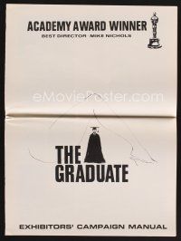 9z164 GRADUATE pressbook '68 artwork of Dustin Hoffman & Anne Bancroft's sexy leg!