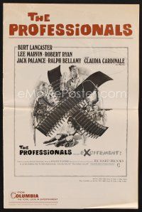 9z215 PROFESSIONALS pressbook '66 art of Burt Lancaster, Lee Marvin & sexy Claudia Cardinale!