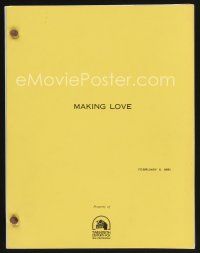 9z138 MAKING LOVE script February 6, 1981, screenplay by Barry Sandler!