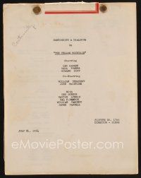 9z153 YELLOW MOUNTAIN continuity & dialogue script July 21, 1954, screenplay by Zuckerman & Hughes!