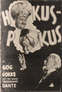 9z337 A-HAUNTING WE WILL GO Danish program '47 different images of Laurel & Hardy, Hokus Pokus!