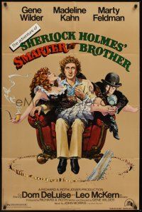 1a010 ADVENTURE OF SHERLOCK HOLMES' SMARTER BROTHER 1sh '75 art of Wilder, Kahn & Feldman by Alvin!