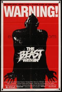 1a058 BEAST WITHIN 1sh '82 BEWARE! This motion picture contains graphic and violent horror!