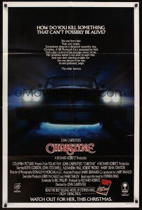 1a155 CHRISTINE advance 1sh '83 Stephen King, directed by John Carpenter, creepy car image!