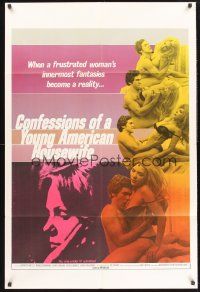 1a179 CONFESSIONS OF A YOUNG AMERICAN HOUSEWIFE 1sh '78 sexy images of couple making love!