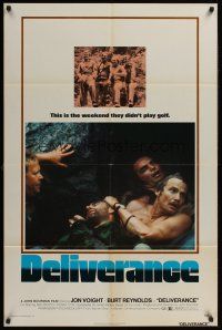 1a230 DELIVERANCE 1sh '72 Jon Voight, Burt Reynolds, Ned Beatty, John Boorman classic!