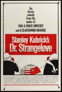1a257 DR. STRANGELOVE 1sh R72 Stanley Kubrick classic, Sellers, Tomi Ungerer art!