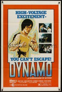 1a265 DYNAMO 1sh '80 Bruce Li is a powerhouse of action, high-voltage excitement you can't escape!