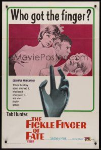 1a301 FICKLE FINGER OF FATE 1sh '67 El Dedo del Destino, Tab Hunter, who got the finger?