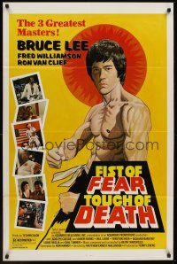 1a311 FIST OF FEAR TOUCH OF DEATH 1sh '80 Tierney art of Bruce Lee, + Fred Williamson, Van Clief!