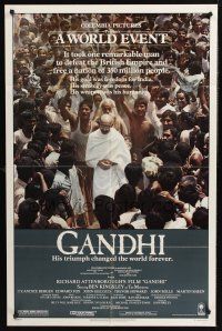 1a348 GANDHI 1sh '82 Ben Kingsley as The Mahatma, directed by Richard Attenborough!
