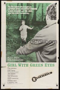 1a360 GIRL WITH GREEN EYES 1sh '64 Peter Finch, Rita Tushingham, Lynn Redgrave!