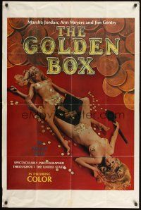 1a370 GOLDEN BOX 1sh '70 Marsha Jordan, Ann Myers, wild sexy image of gold-diggers!