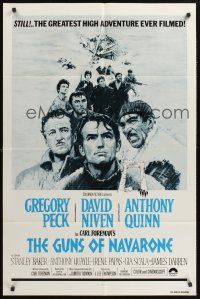 1a392 GUNS OF NAVARONE 1sh R79 Gregory Peck, David Niven & Anthony Quinn by Howard Terpning!