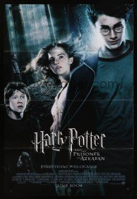 1a404 HARRY POTTER & THE PRISONER OF AZKABAN int'l advance DS 1sh '04 Daniel Radcliffe, Emma Watson!