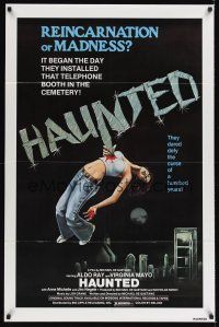 1a406 HAUNTED 1sh '77 reincarnation or madness, ultra gruesome artwork image!