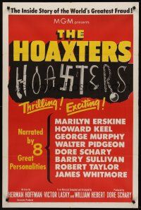 1a438 HOAXTERS 1sh '53 Cold War propaganda movie, the inside story of the world's greatest fraud!