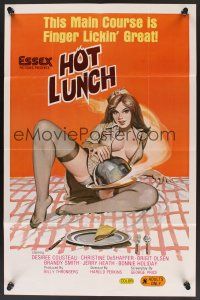 1a458 HOT LUNCH 1sh '78 wild art of classic sexy Desiree Cousteau!