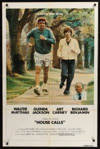 1a460 HOUSE CALLS 1sh '78 Walter Matthau, Glenda Jackson, Art Carney, a funny love story!