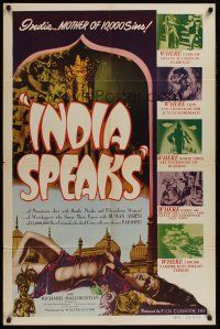1a491 INDIA SPEAKS 1sh R49 really cool documentary about the mother of 10,000 sins!