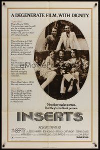 1a499 INSERTS 1sh '76 x-rated Richard Dreyfuss, Jessica Harper, a degenerate film with dignity!