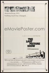 1a553 LAST PICTURE SHOW 1sh '71 Peter Bogdanovich, Jeff Bridges, Ellen Burstyn, Tim Bottoms