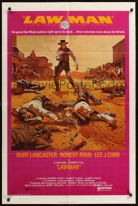 1a555 LAWMAN 1sh '71 Burt Lancaster, Robert Ryan, Lee J. Cobb, directed by Michael Winner!