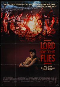1a571 LORD OF THE FLIES 1sh '90 Balthazar Getty in William Golding's classic novel!